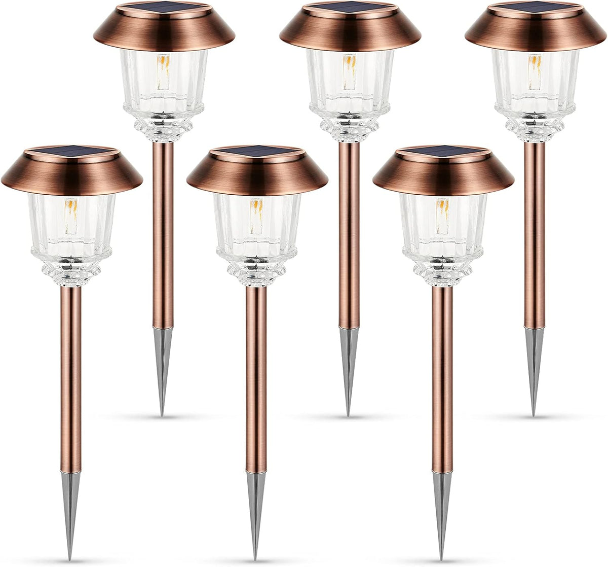 4 Pack IP65 Waterproof Dimmable Solar Pathway Lights N904113