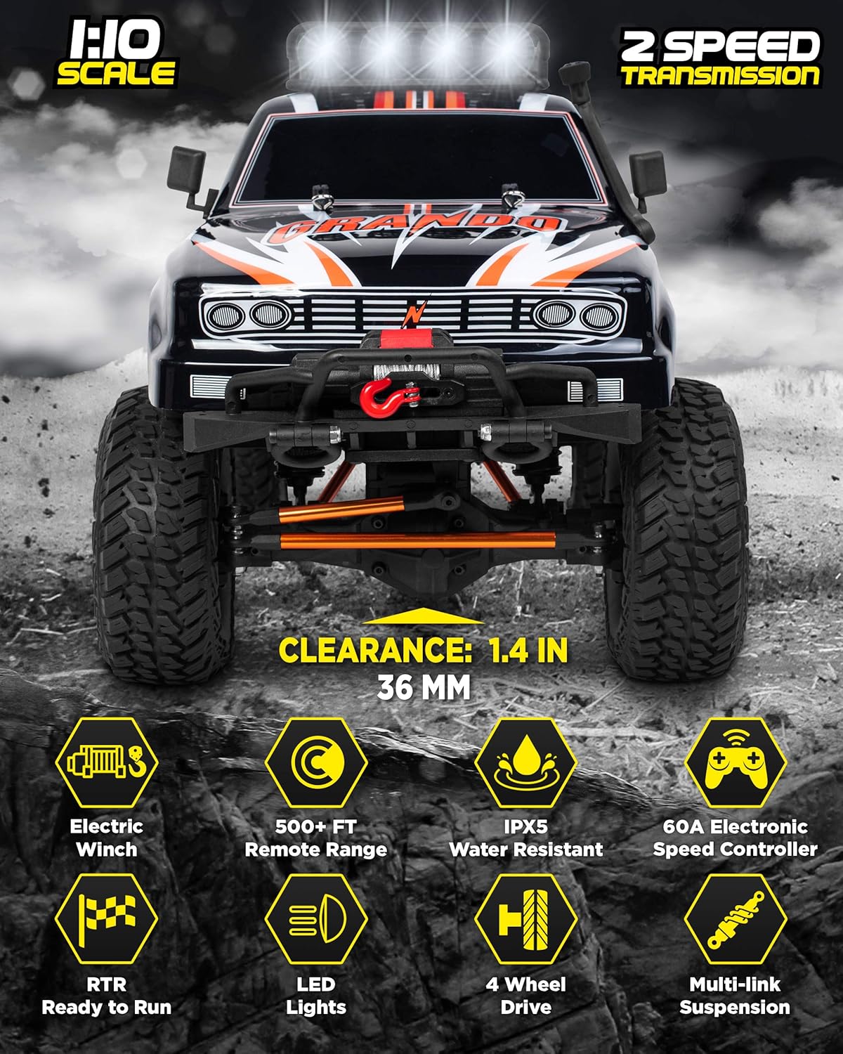 1:10 Scale 4WD Off Road RC Crawler X7619