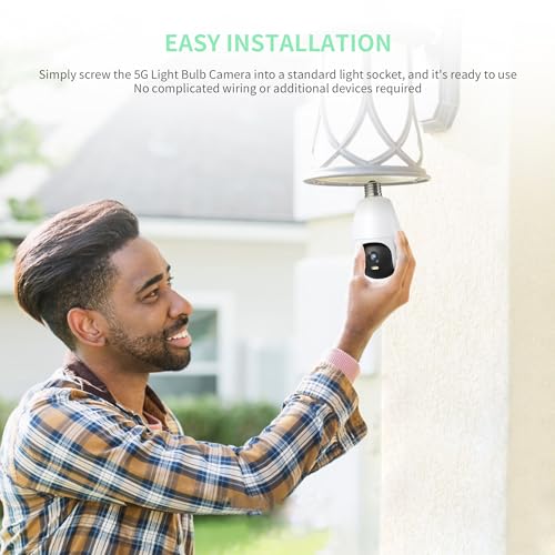 5G Light Bulb Security Camera with Auto Tracking R337467