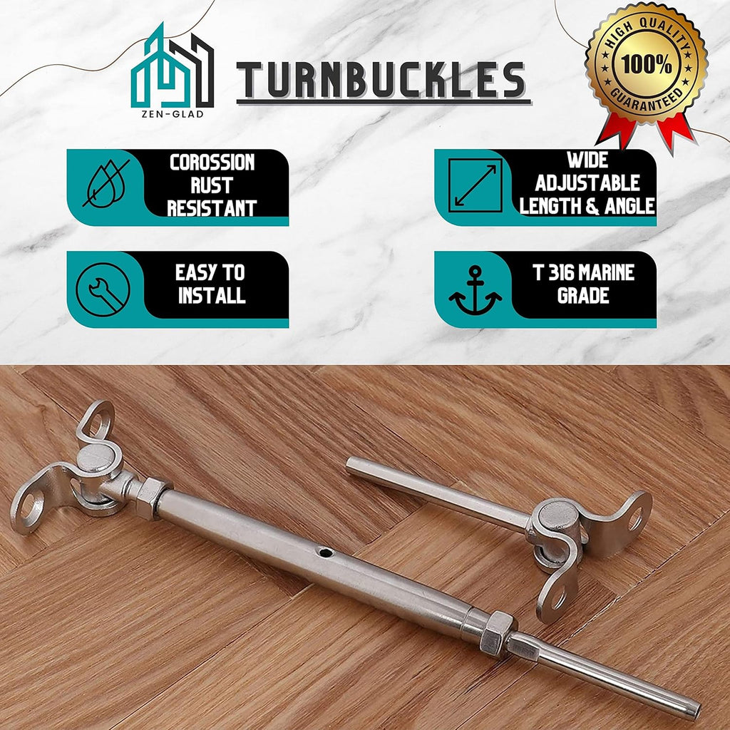 20 Sets T316 Stainless Steel Adjustable Angle Cable Railing Hardware Kit C154197