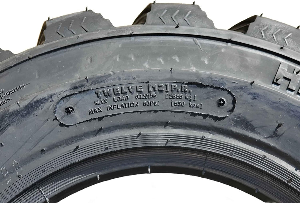 12-16.5 12 Ply Skid Steer Tire with Rim Guard O60638