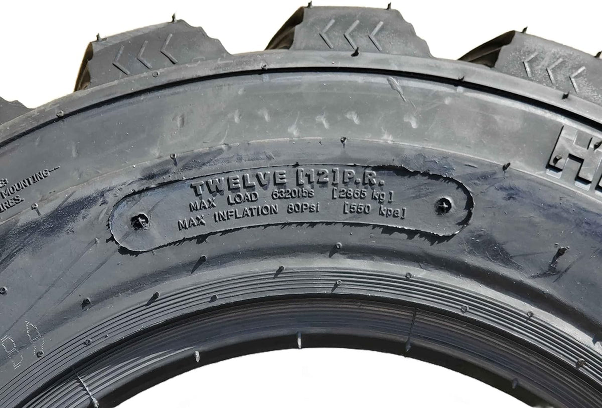 12-16.5 12 Ply Skid Steer Tire with Rim Guard O60638