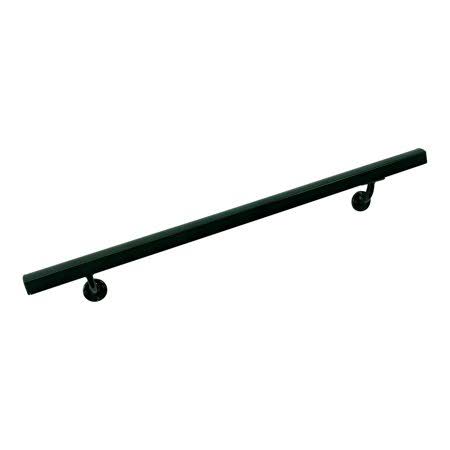 Aluminum Wall Handrail with Mounts, 13& Length, Evergreen U64843