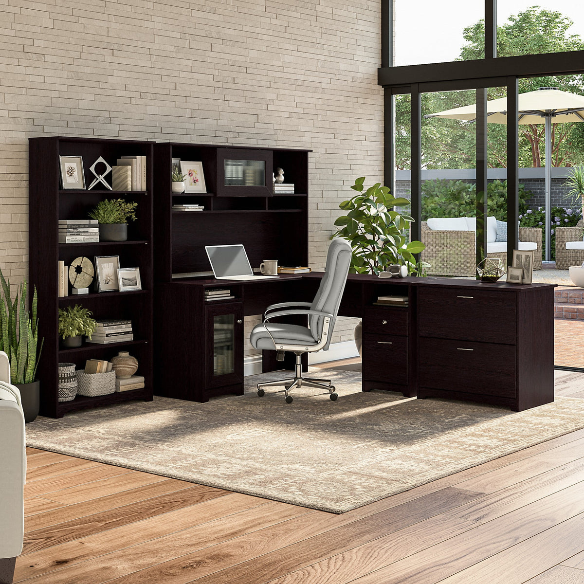 Espresso Oak Hutch Q961676