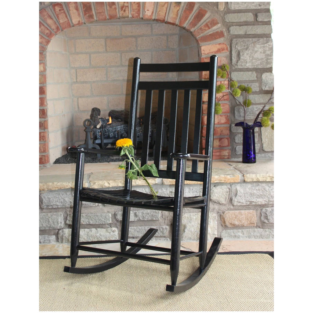 Coastal Pink Wood Rocking Chair T61442