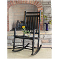 Coastal Pink Wood Rocking Chair T61442