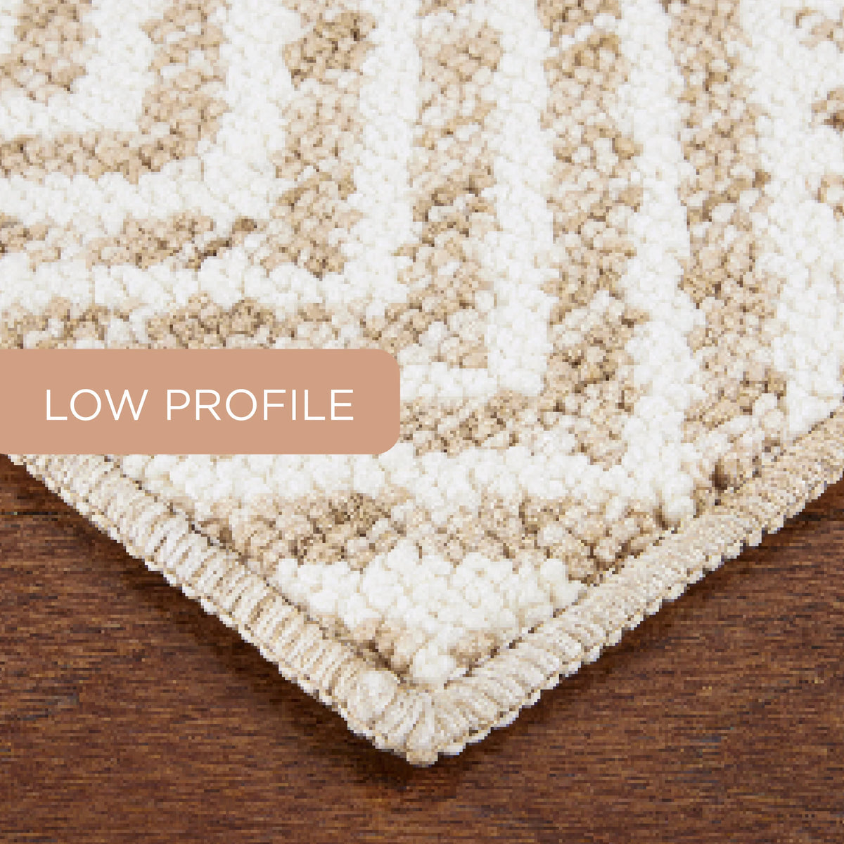 Beige 24"x72" Washable Non-Slip Tufted Rug E302755
