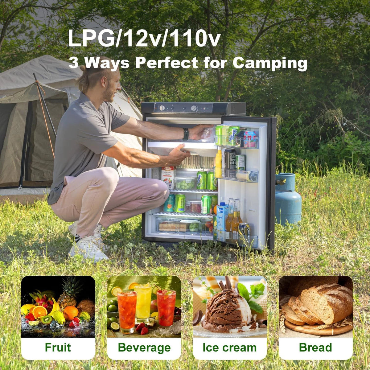 3.5 Cu ft 3 Way Refrigerator Freezer Combo O334544