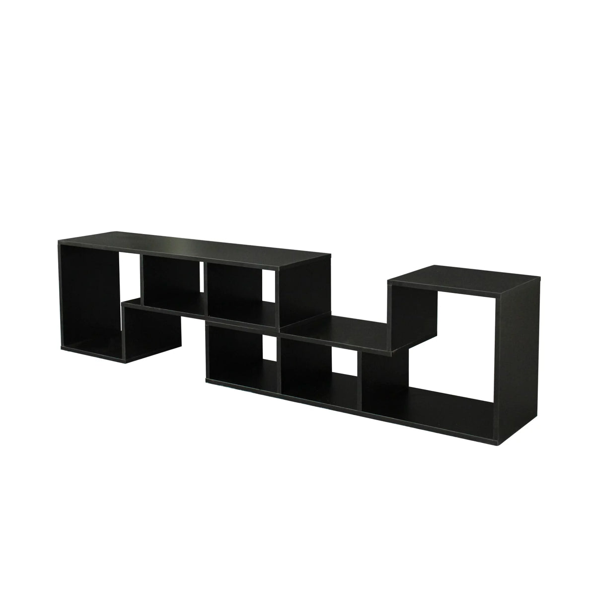 Black L-Shaped TV Stand P859497