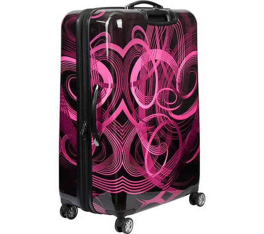 20 Inch Expandable Spinner Rolling Luggage Suitcase, ABS Hard Case, Pink P9980