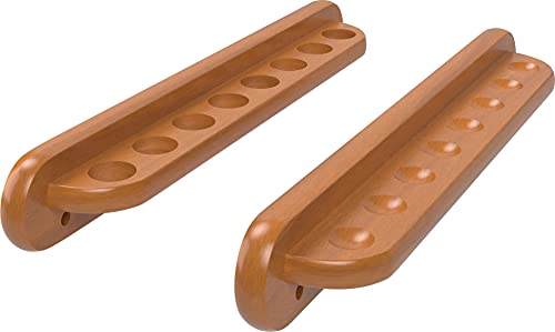 Solid Oak Wall Mounted Pool Cue Rack, Holds 8 Cues L966