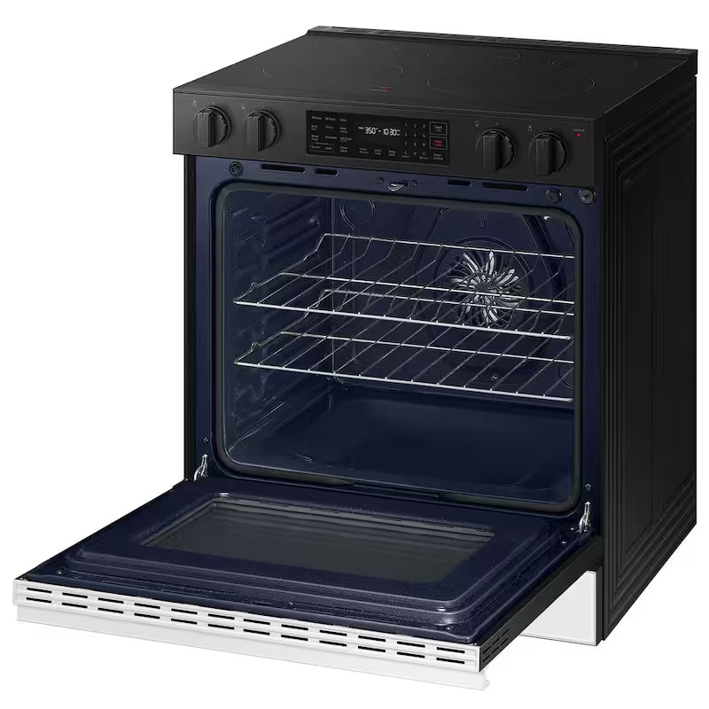 30 in. 6.3 cu. ft. 5 Element Slide-In Electric Range with Air Fry in White Glass O728963