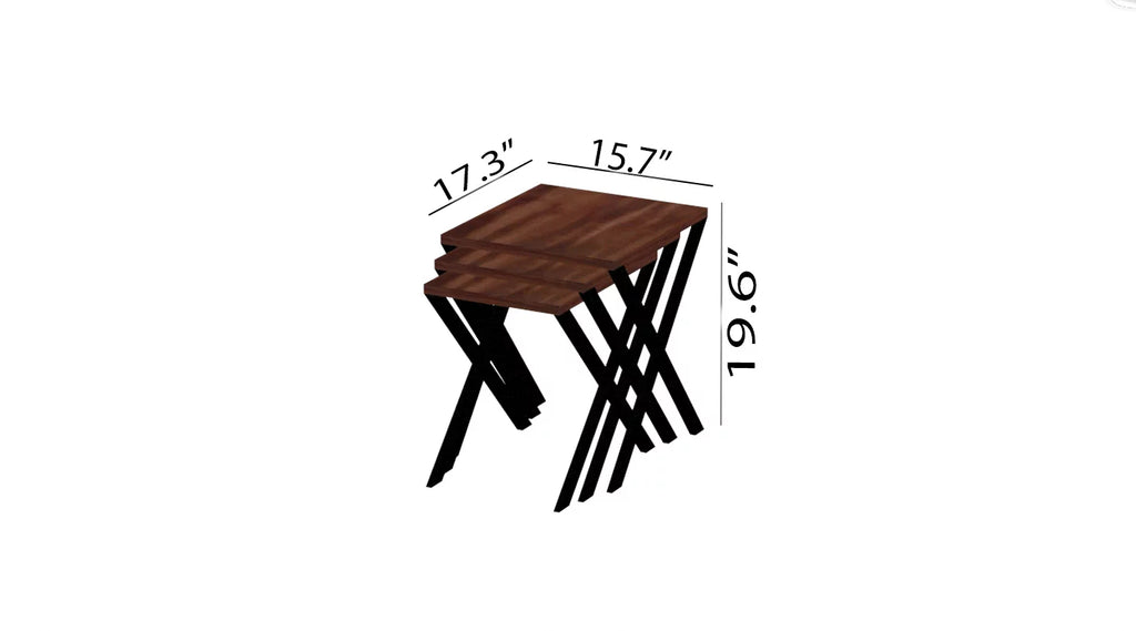 White 3 Pcs Nesting Table Z887951