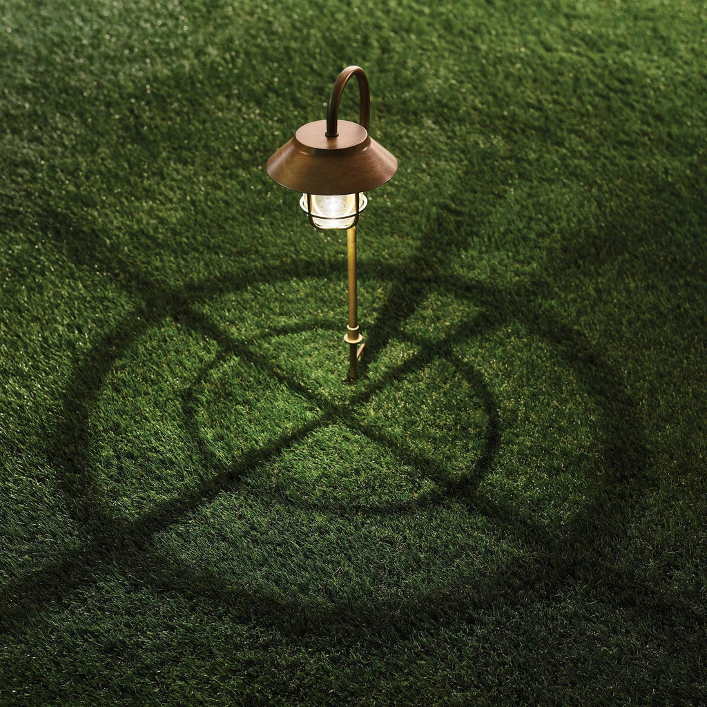 4pk Antique Brass Solar Pathway Lights P89153