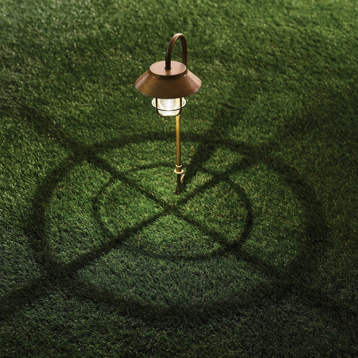 4pk Antique Brass Solar Pathway Lights P89153