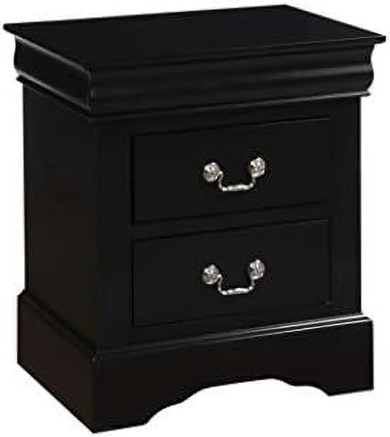 Small Wooden Nightstand with 2 Drawers B71610