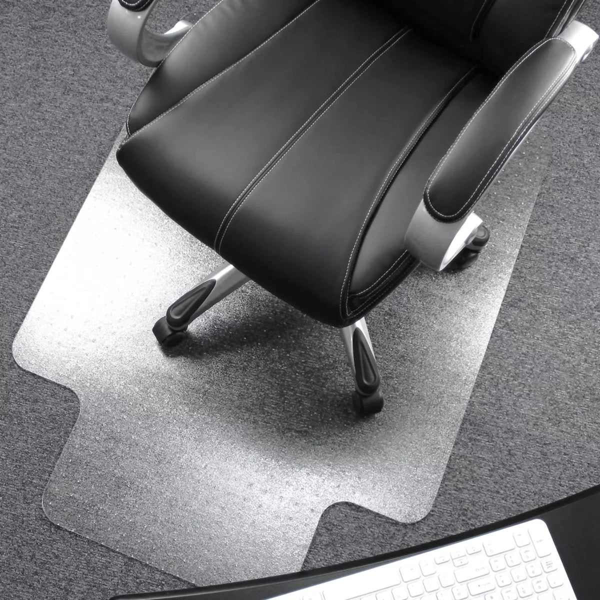 Clear Polycarbonate Chair Mat for Carpets up to 1/2" - 35 x 47" F35454