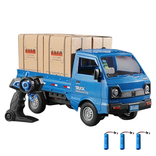 Remote Control Car 1:16 Scale RC Pickup Truck 2.4GHz All Terrain with Spray & Light 3 Batteries White H898