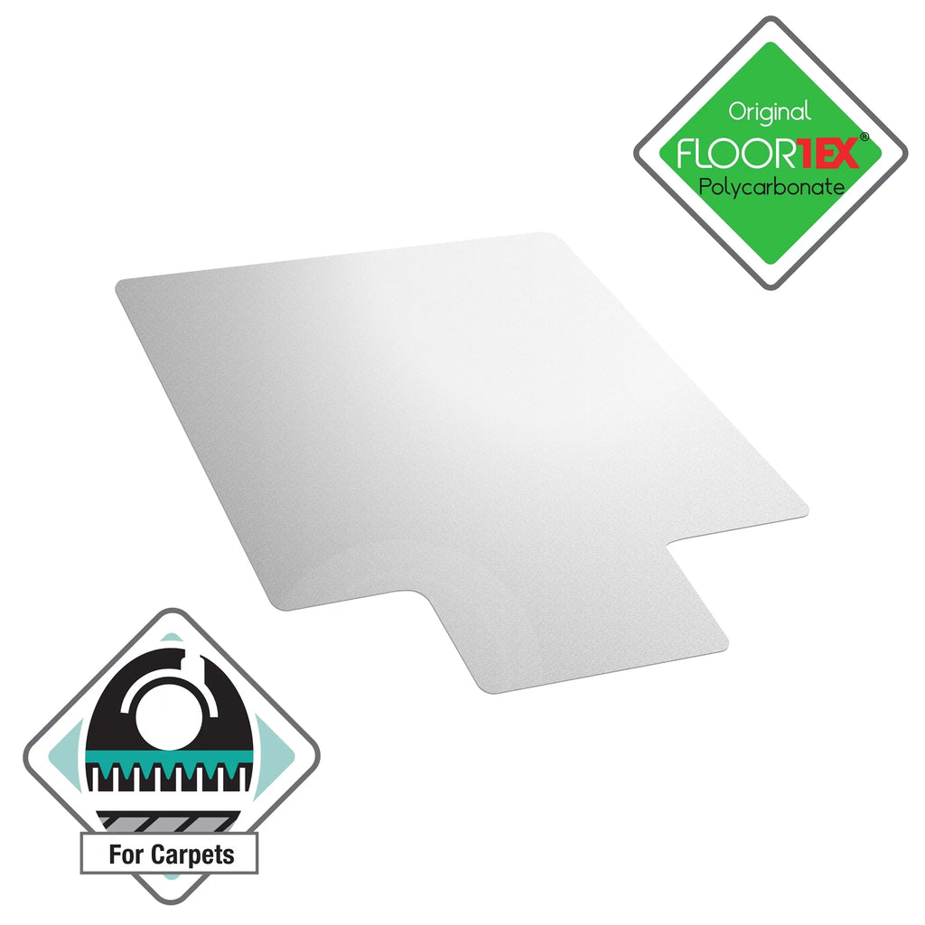 Clear Polycarbonate Chair Mat for Carpets up to 1/2" - 35 x 47" F35454