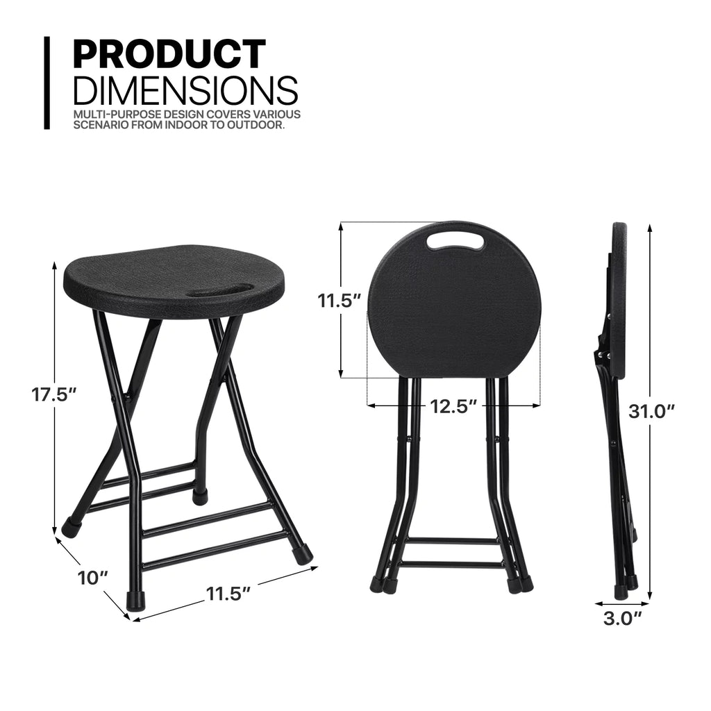 7 Pieces 6 FT Folding Table and Chair Set Black O751