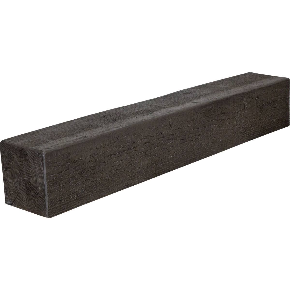 Rough Sawn Faux Wood Fireplace Mantel, Burnished Cedar Q117493