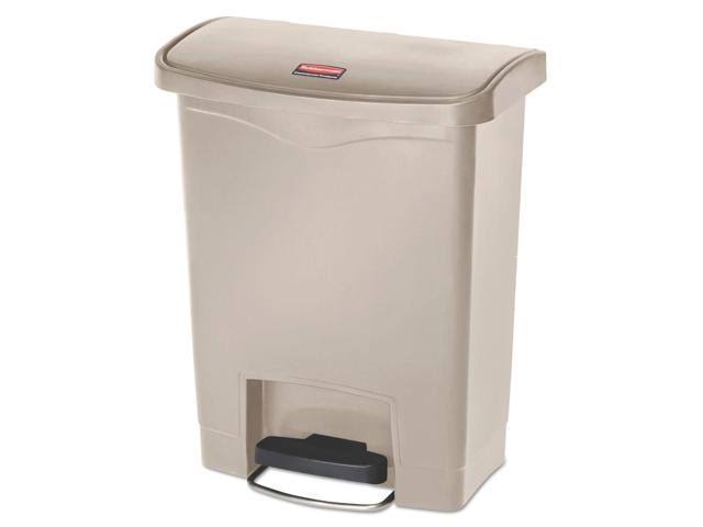 Black 13.2 Gal Plastic Step-On Trash Can J9890