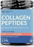 Hydrolyzed Collagen Powder, 200g Type 1 & 3 Collagen Peptides Unflavored L88662