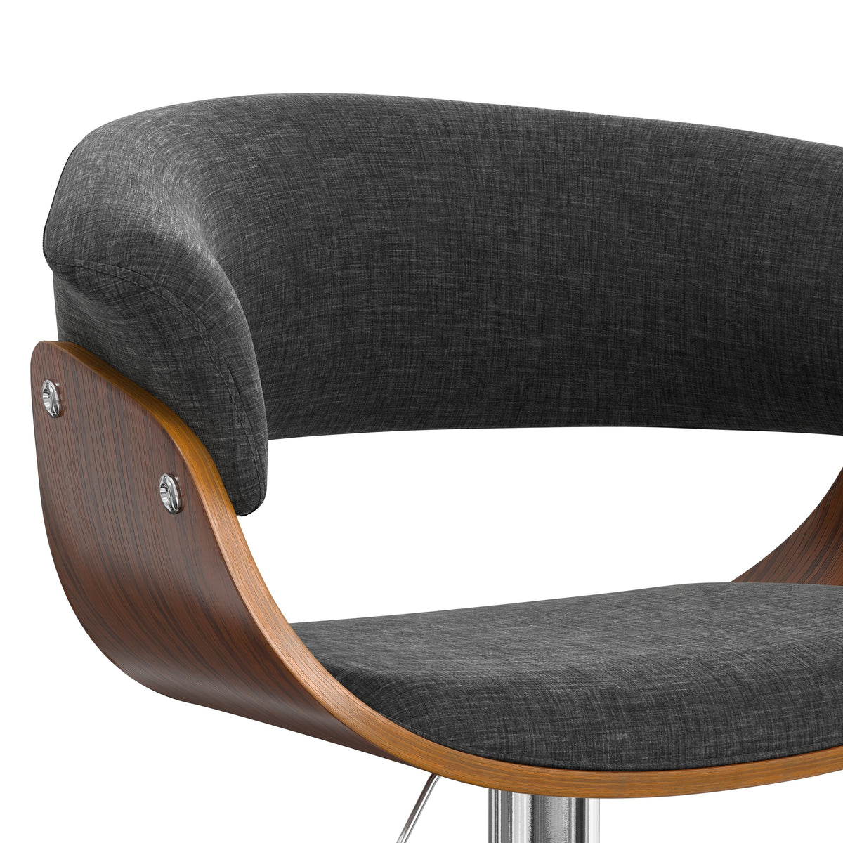 Charcoal Grey Adjustable Swivel Bar Stool I170