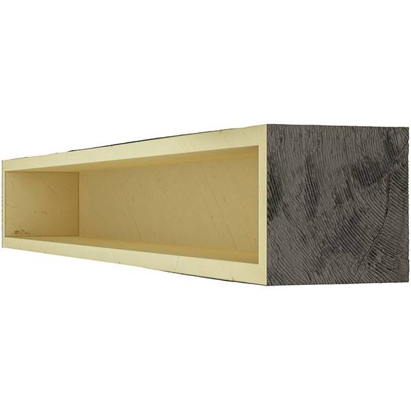 Rough Sawn Faux Wood Fireplace Mantel, Burnished Cedar Q117493