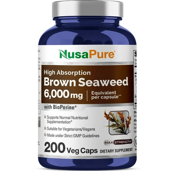 Brown Seaweed Extract 6,000 mg Veggie Capsules O40249