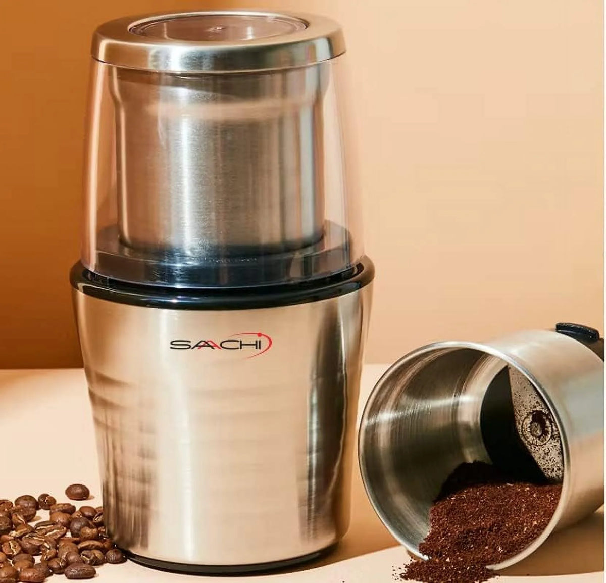 Electric Coffee Grinder Wet And Dry Spice Grinder with 2 Stainless Steel Blades X89593