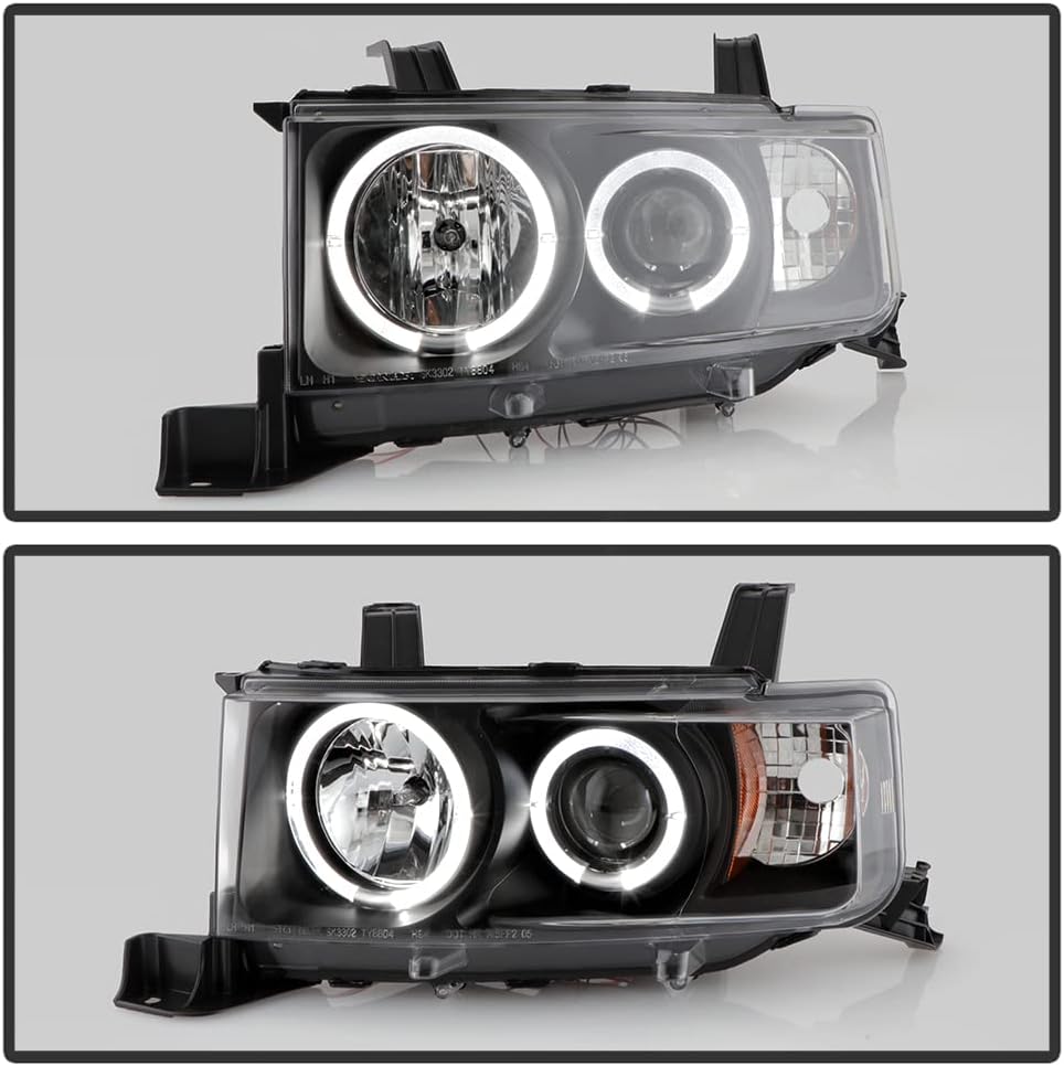 Black Housing Projector Headlights Headlamps C6134