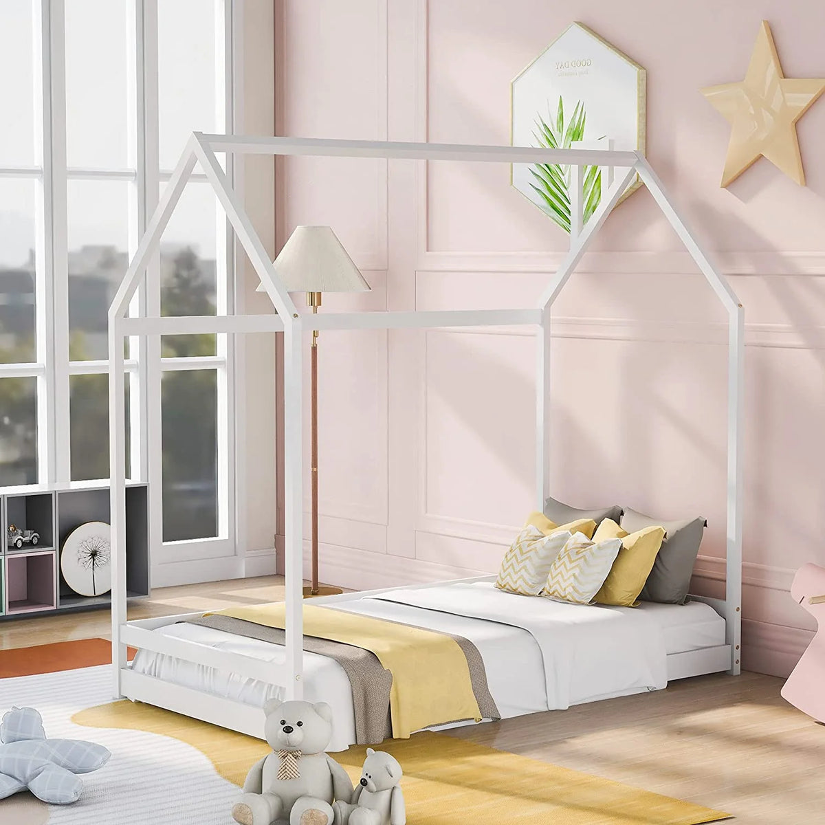 Wood Twin Size House Bed K58547