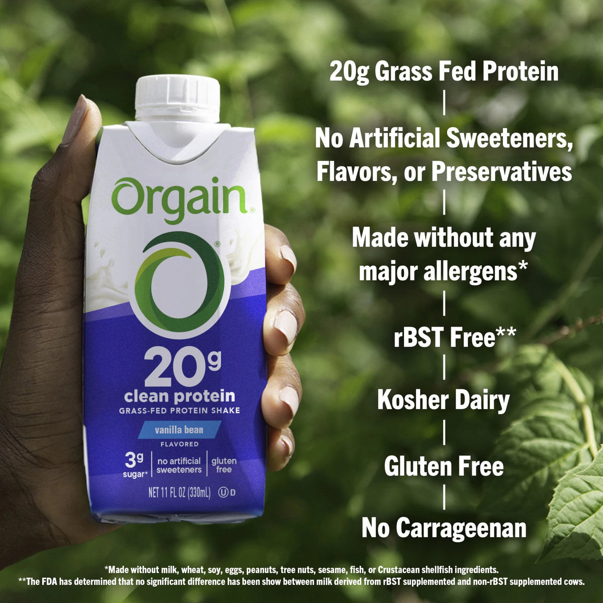Grass Fed Protein Shake Vanilla Bean 11oz 12ct A7290