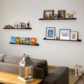 4 Piece Picture Ledge Wall Shelf Black H162929