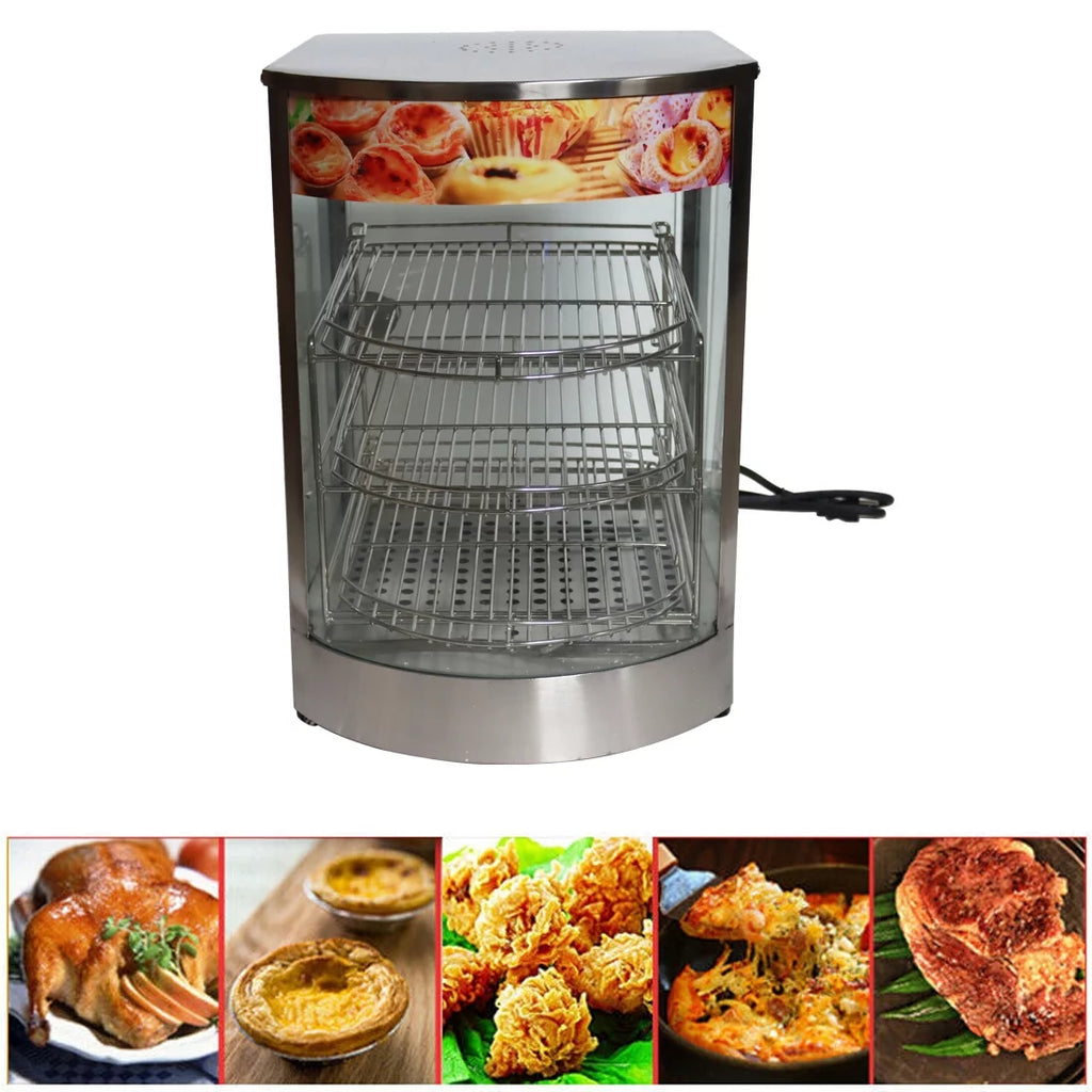 3 Layers Electric Food Warmer Display Case 850W T179