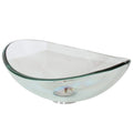Oval Transparent Tempered Glass Bathroom Vessel Sink D863629