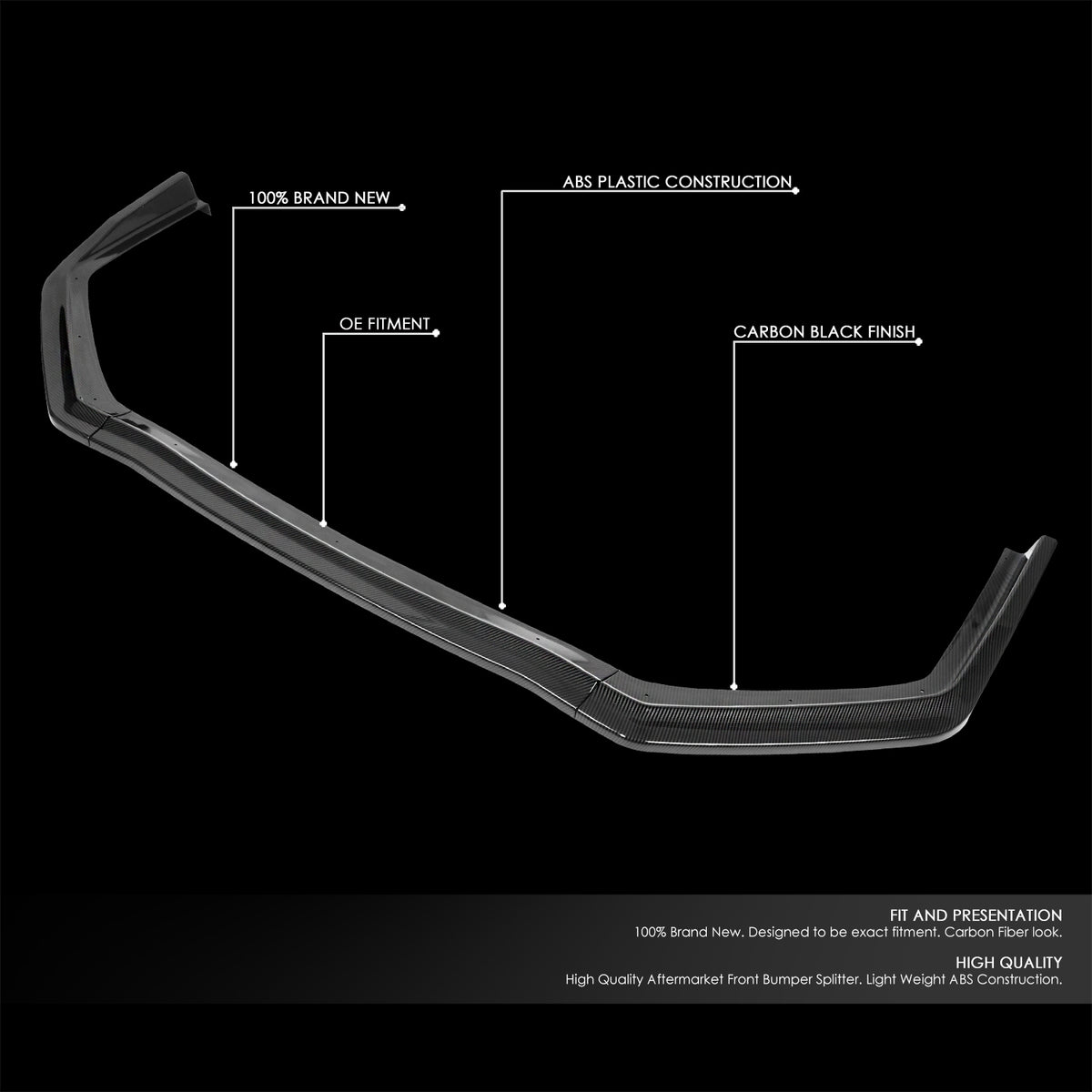 Front Bumper Splitter Spoiler Lip G471