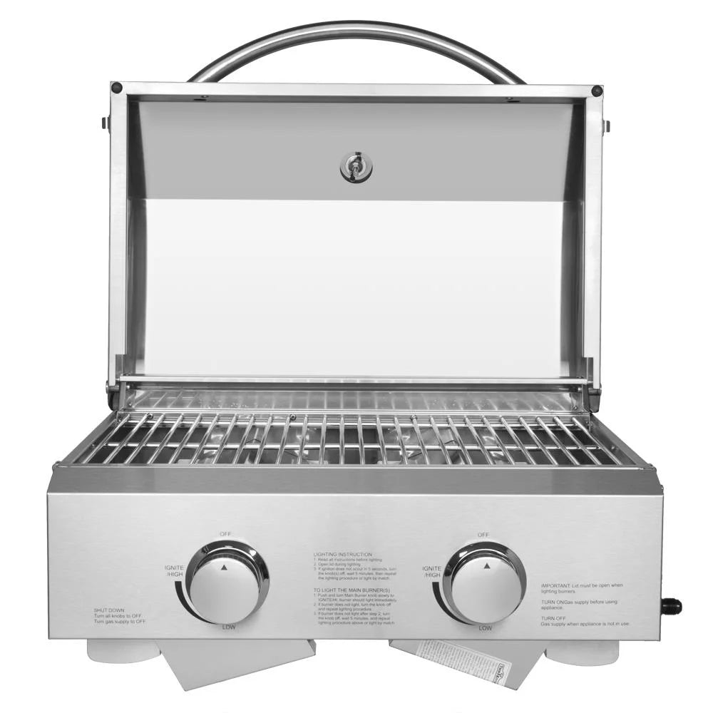 Stainless Steel Propane Grill with Foldable Leg Q652