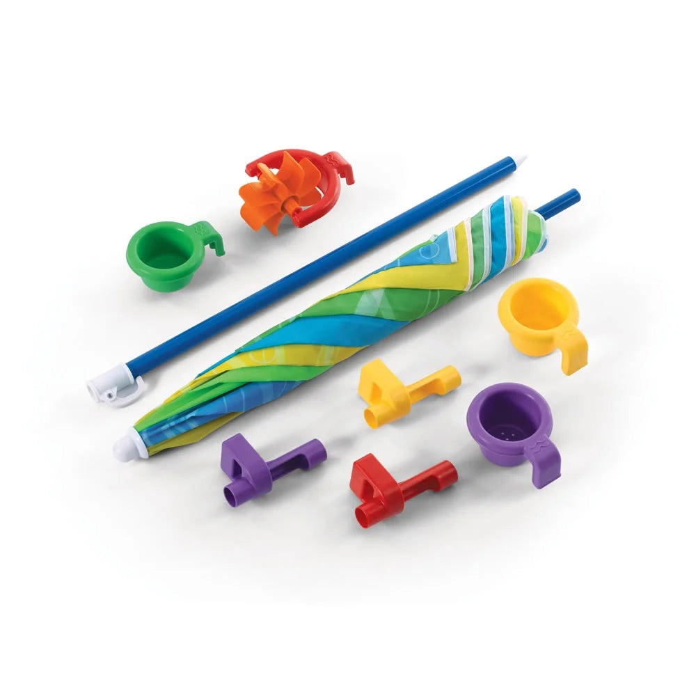 Blue Plastic Kiddie Pool with Umbrella T41757