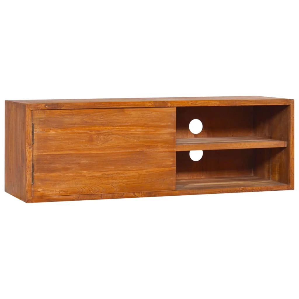Wall-mounted Solid Wood Teak TV Stand A427