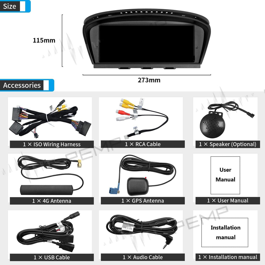 BMW E60 E90 CIC Android Carplay Screen, 8-core 4GB+64GB Android Auto Display J141115