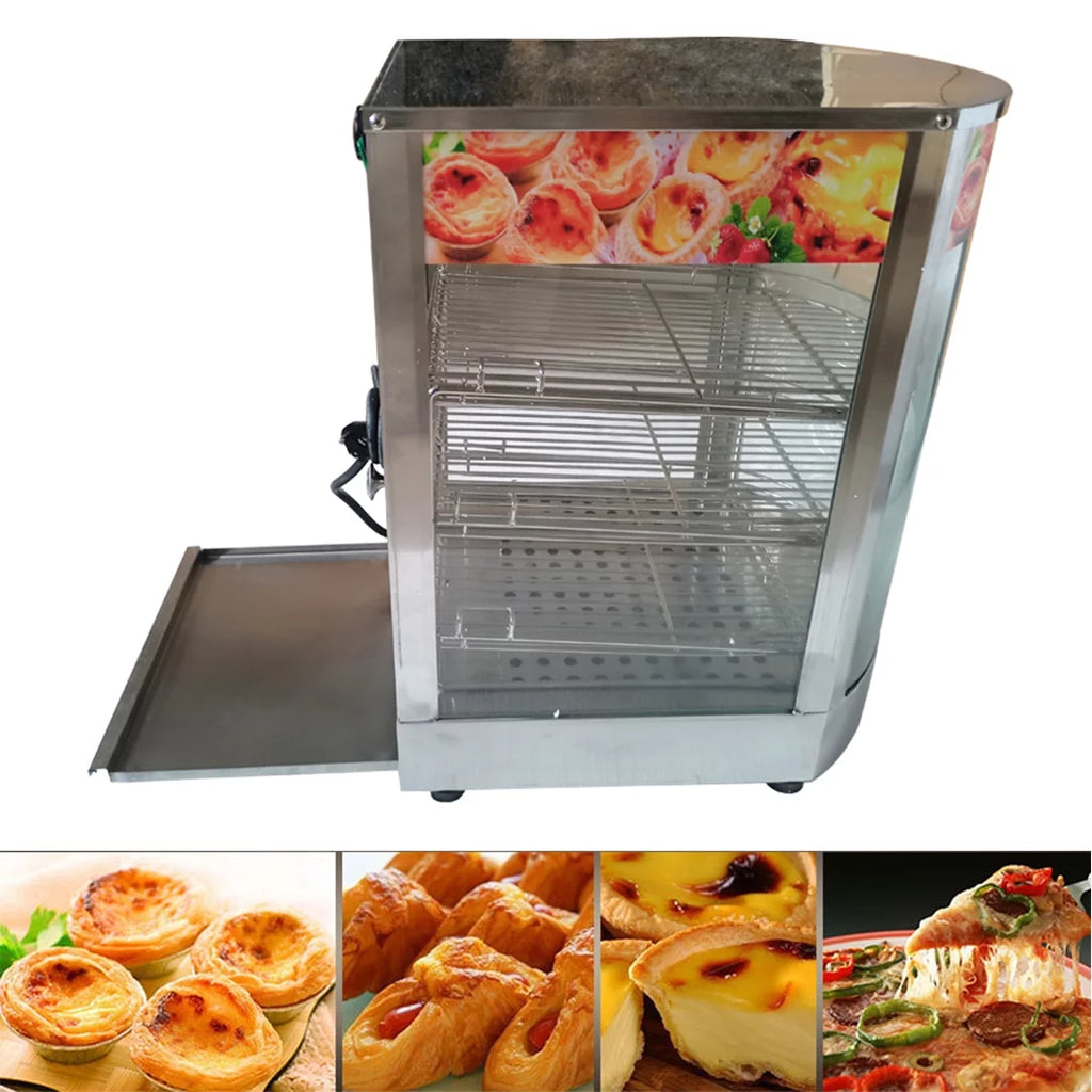 3 Layers Electric Food Warmer Display Case 850W T179