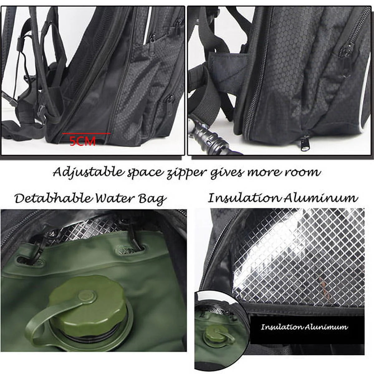 Waterproof Reflective Hydration Backpack with Water Bladder O21182