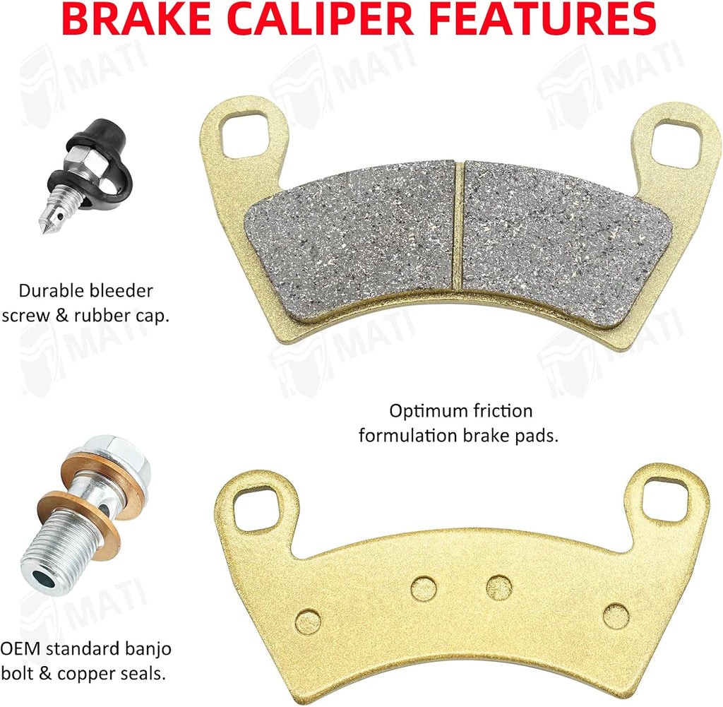 Front Left Right Brake Caliper Set with Pads without Mounting Bracket Pack of 2 H90907