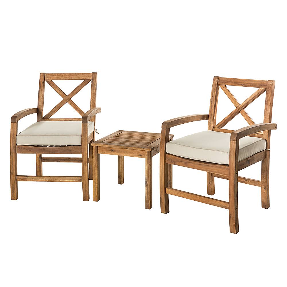 3-Piece Acacia Wood Patio Chat Set K682654