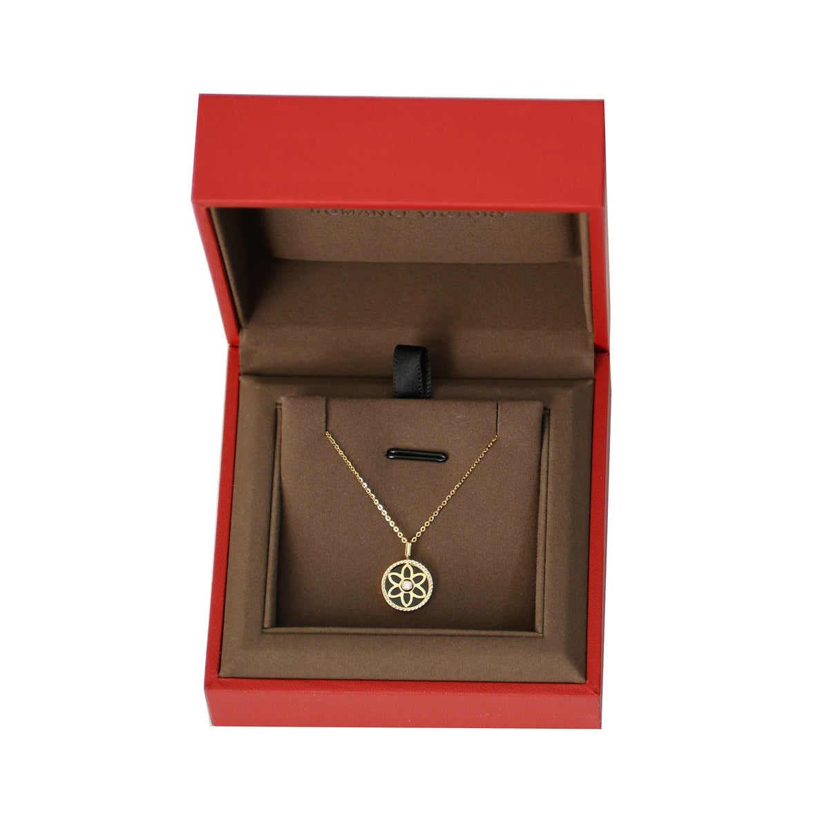 18k Yellow Gold Diamond Black Agate Necklace K39767