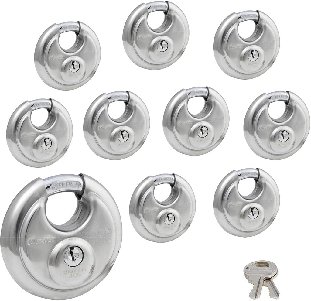 8 Keyed Alike Stainless Steel Padlocks F95252