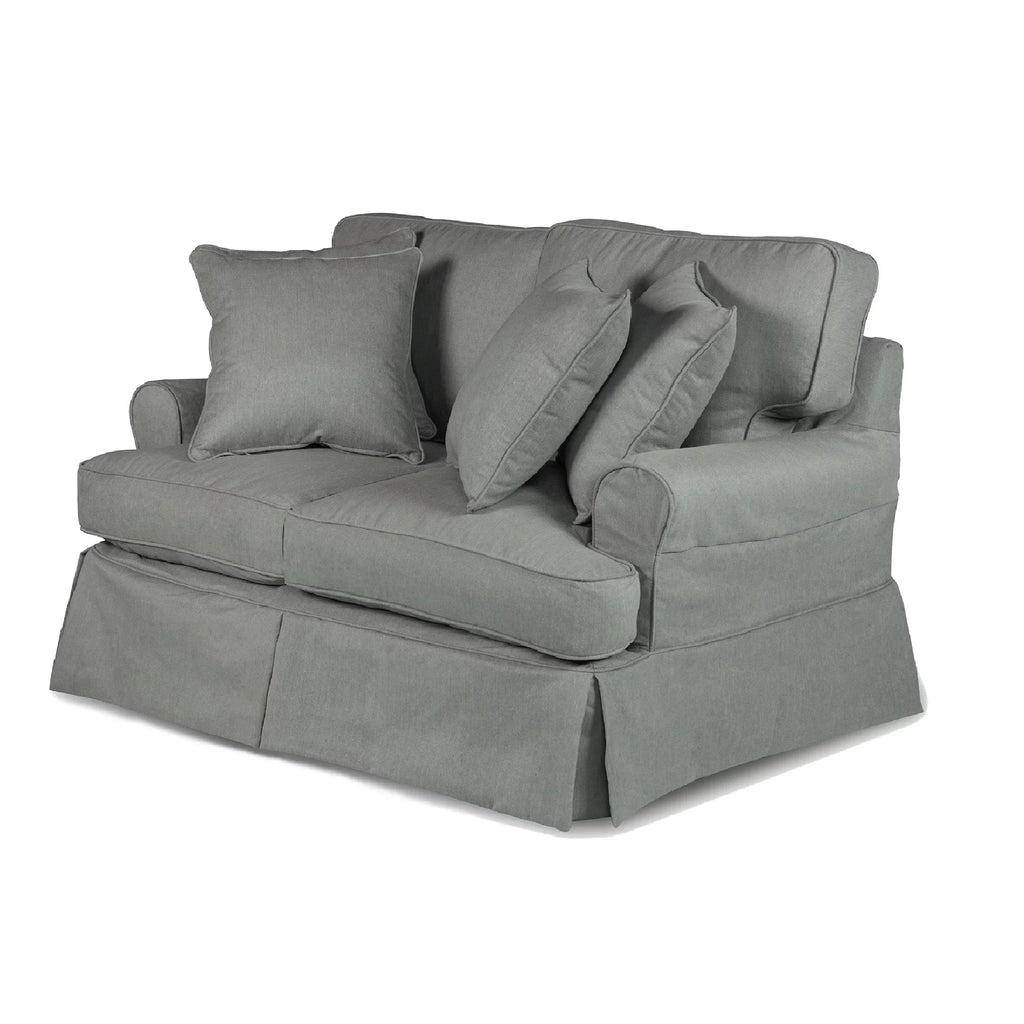 Grey T-cushion Loveseat Cover H389920