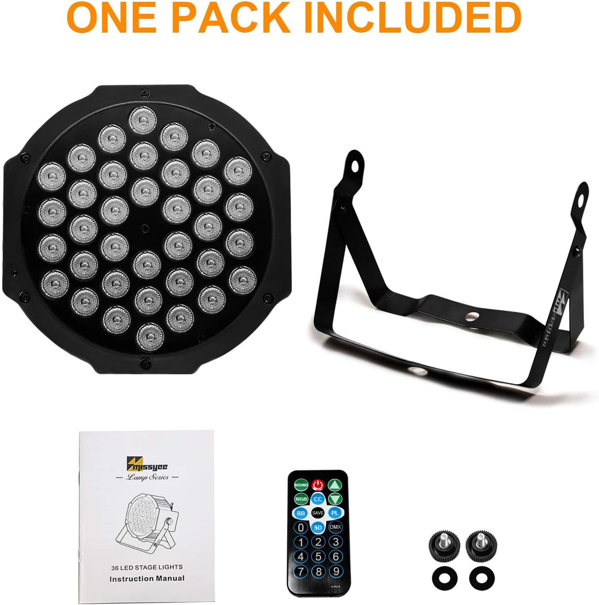 36 RGB LED Stage Lights with Remote Control (8 Pack) C282